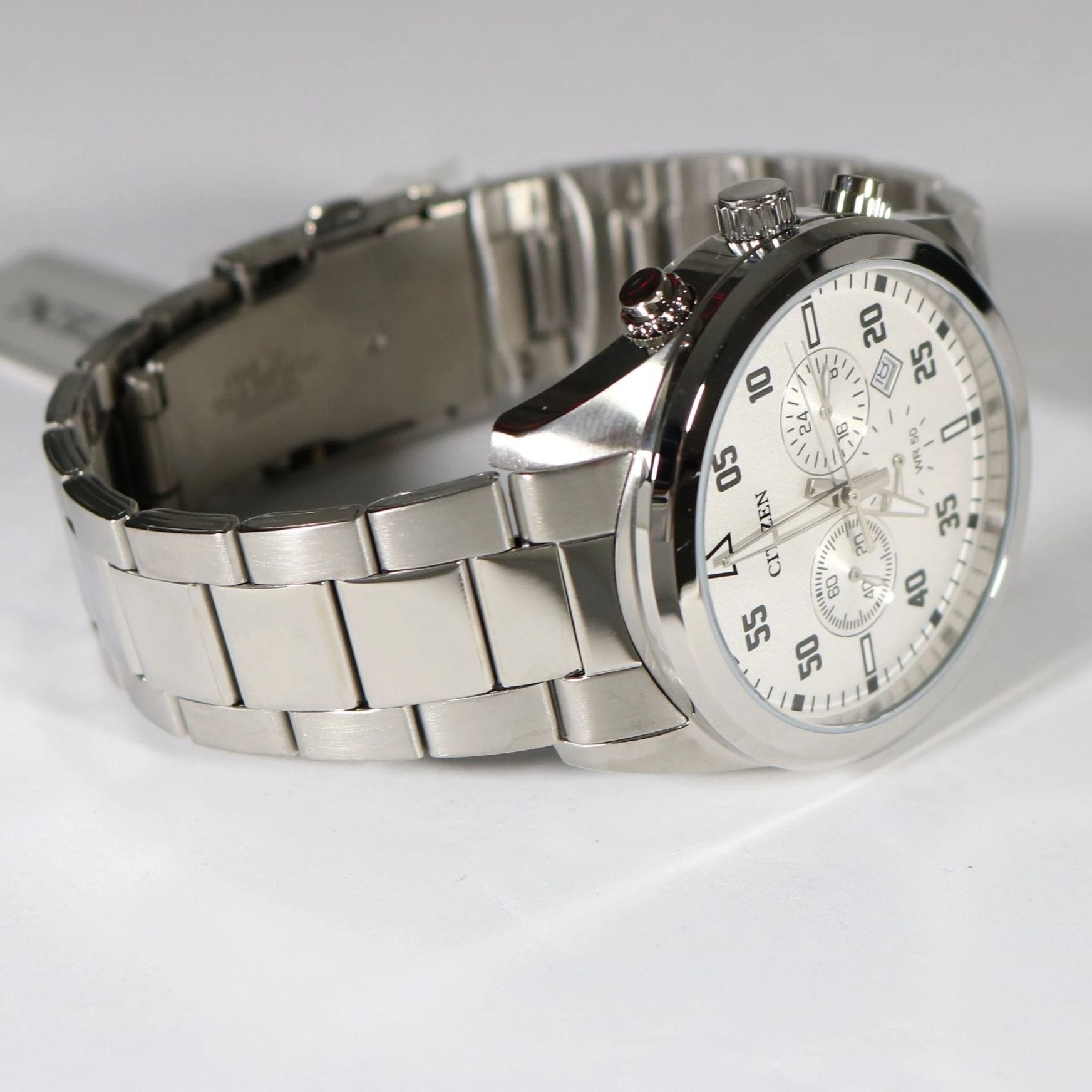 Citizen Chronograph White Dial Stainless Steel Men's Watch AN8090-56A - Chronobuy