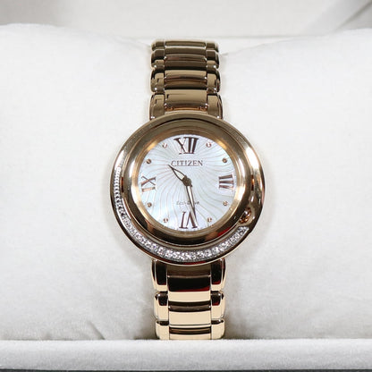 Citizen Eco-Drive Diamond Bezel Rose Gold Tone Women's Watch EX1125-50D