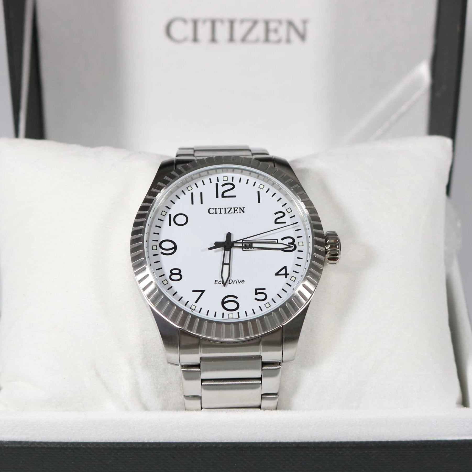 Citizen Eco-Drive White Dial Day Date Analog Men’s Watch BM8530-89A - Chronobuy