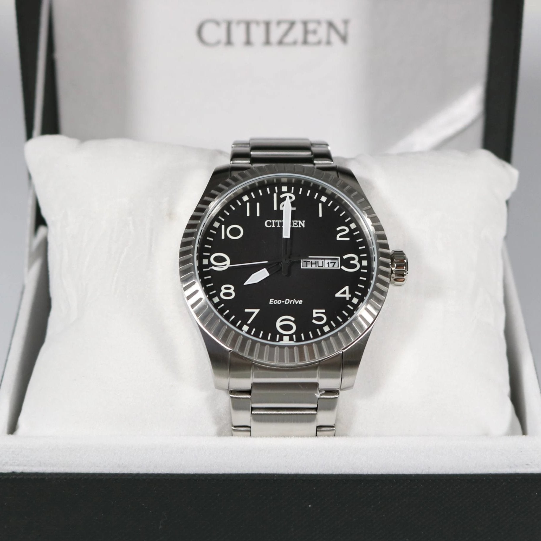 Citizen Eco-Drive Black Dial Day Date Analog Men’s Watch BM8530-89E - Chronobuy