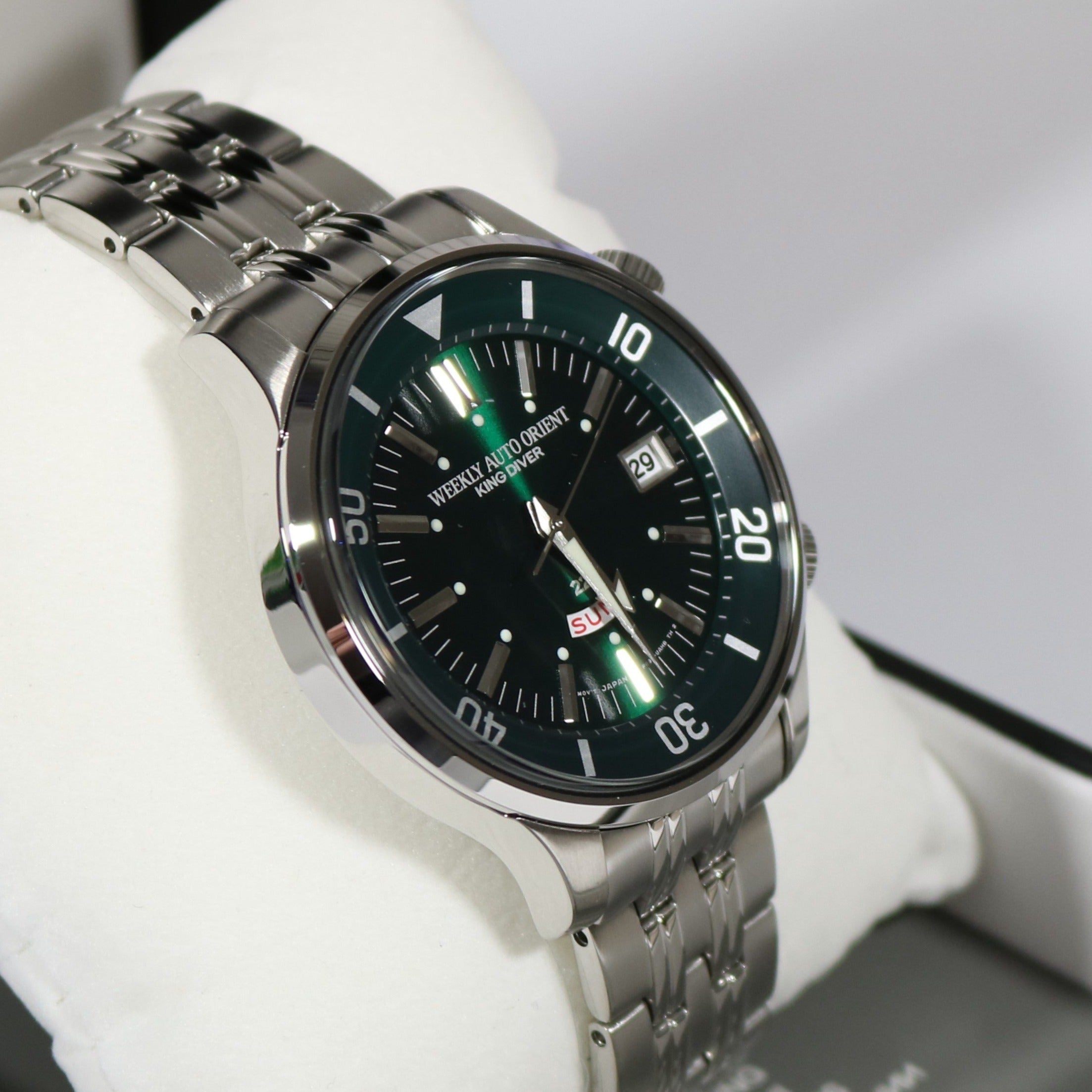 Orient King Diver Automatic Green Dial Stainless Steel Watch RA-AA0D03E