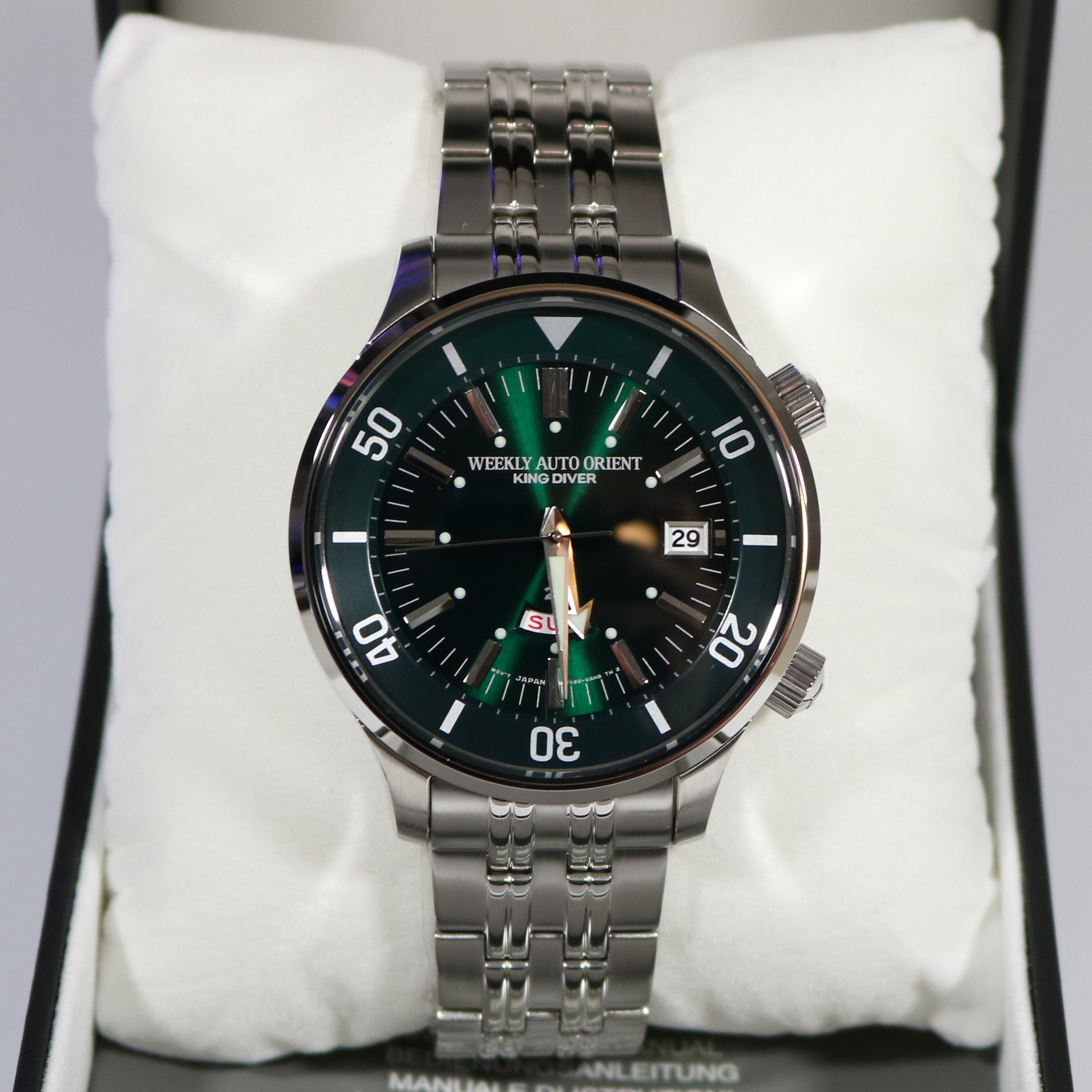 Orient King Diver Automatic Green Dial Stainless Steel Watch RA-AA0D03E