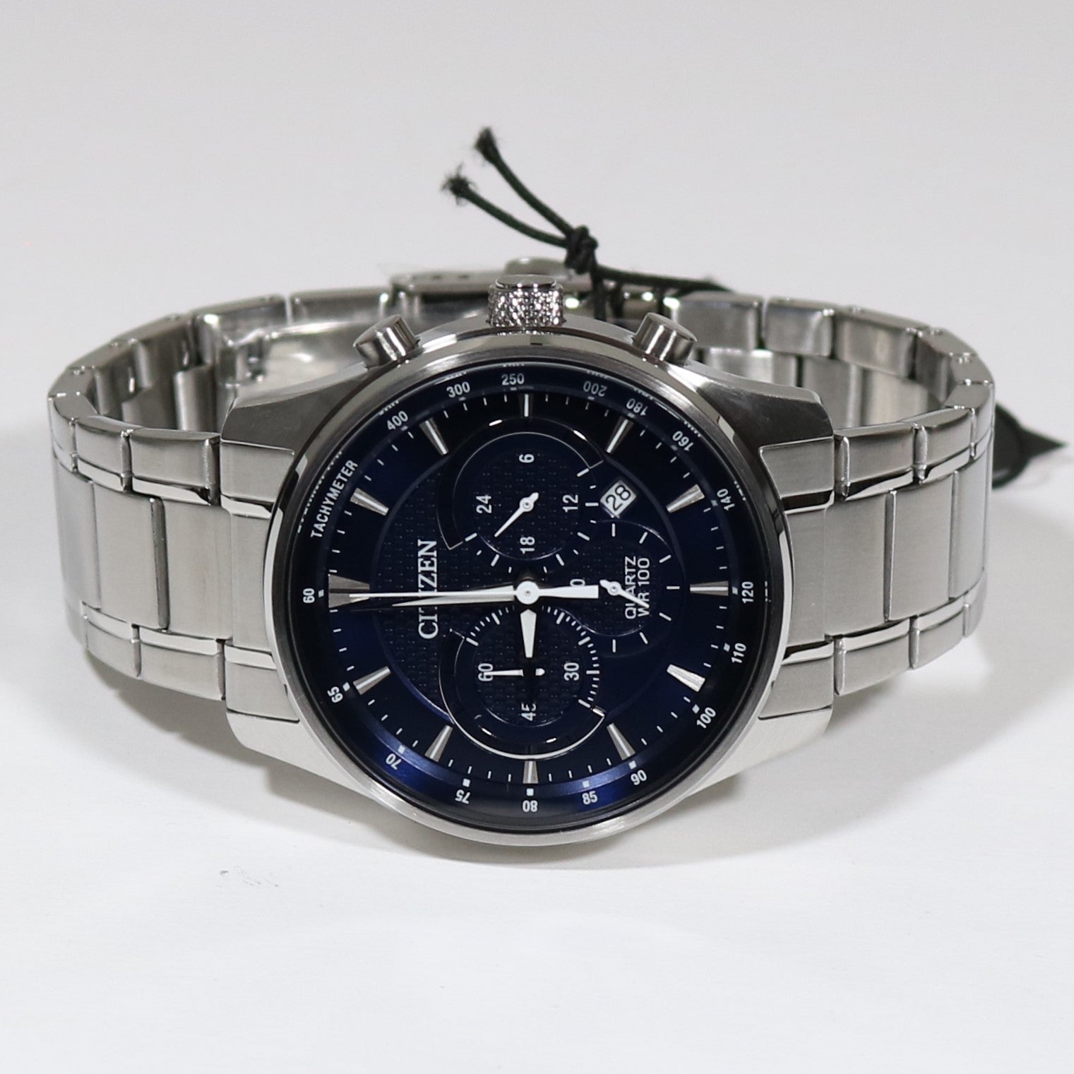 Citizen Quartz Men's Blue Dial Chronograph Stainless Steel Watch AN8190-51L