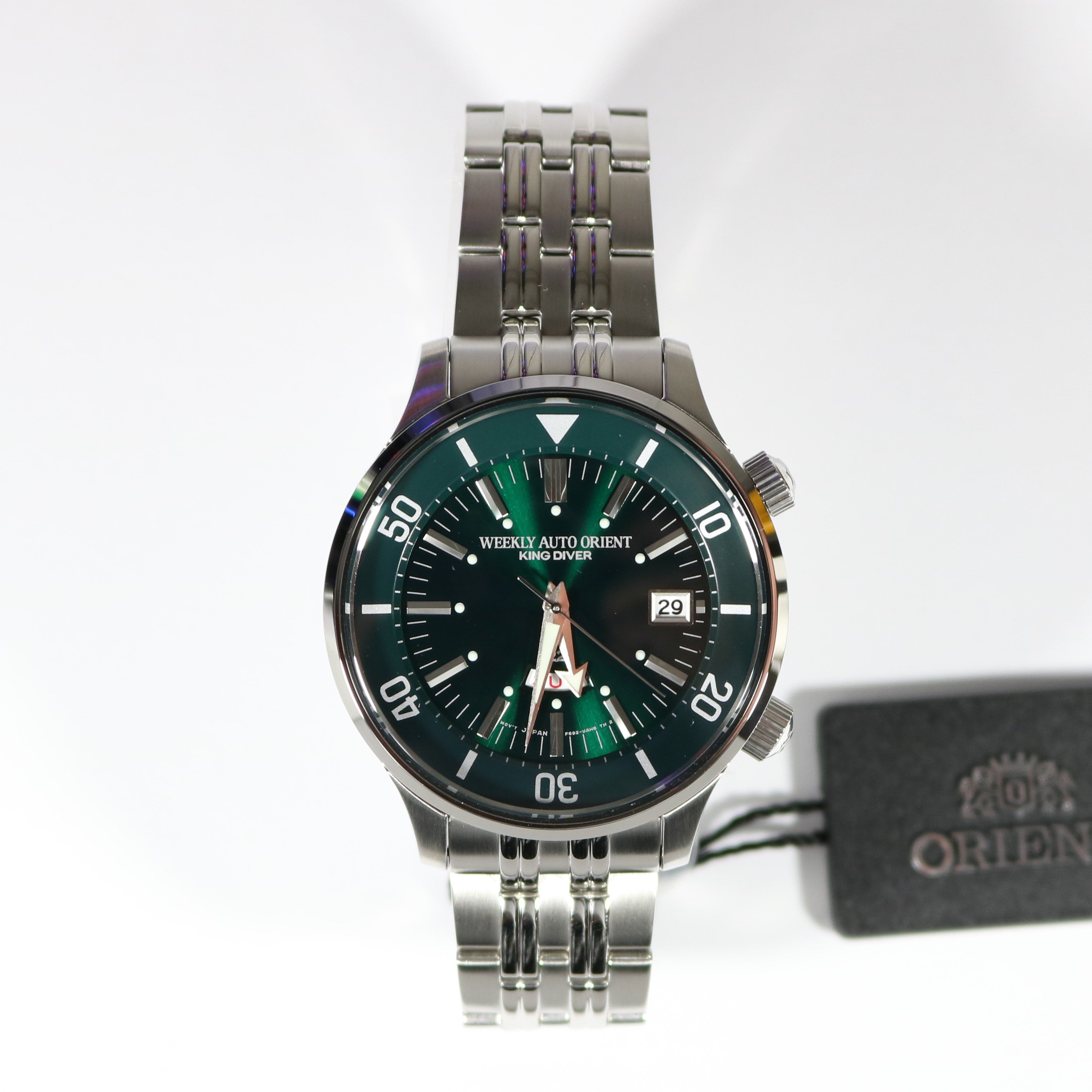 Orient King Diver Automatic Green Dial Stainless Steel Watch RA-AA0D03E