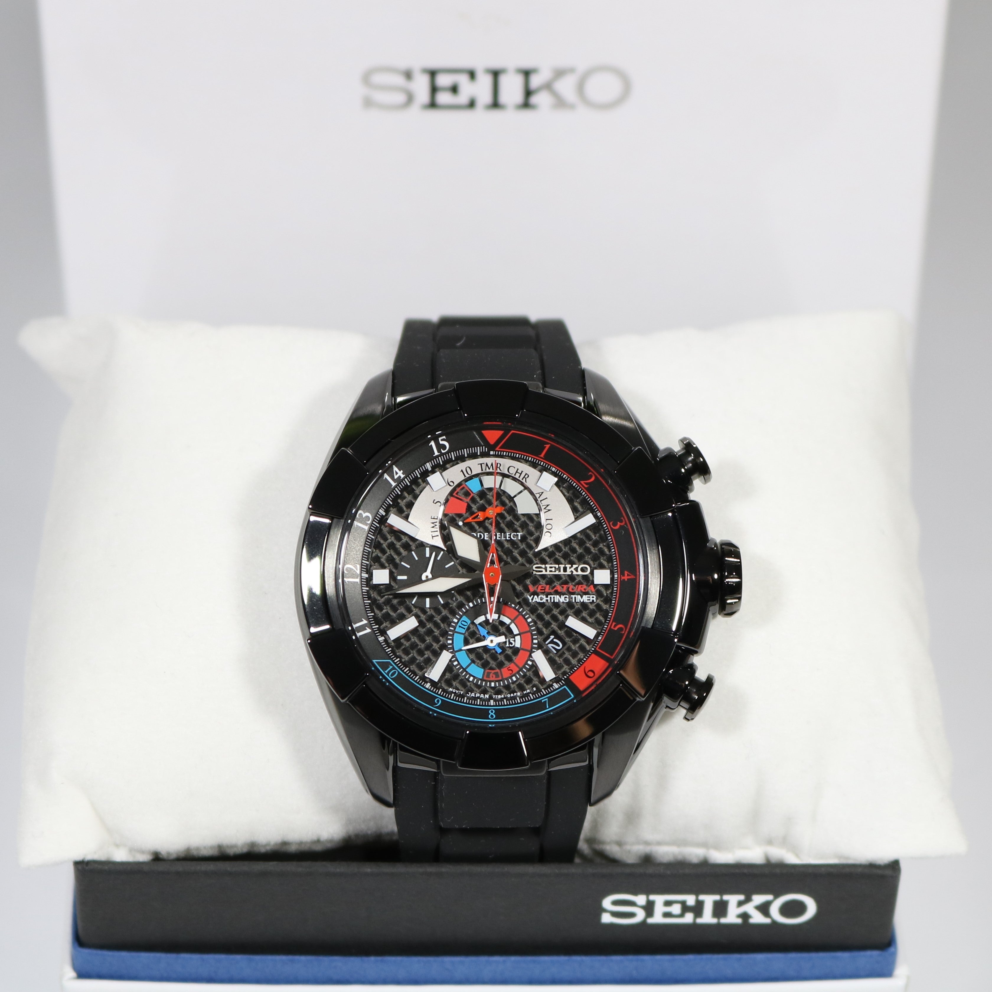 Seiko Quartz Chronograph Velatura Yachting Timer Men's Watch SPC149P1