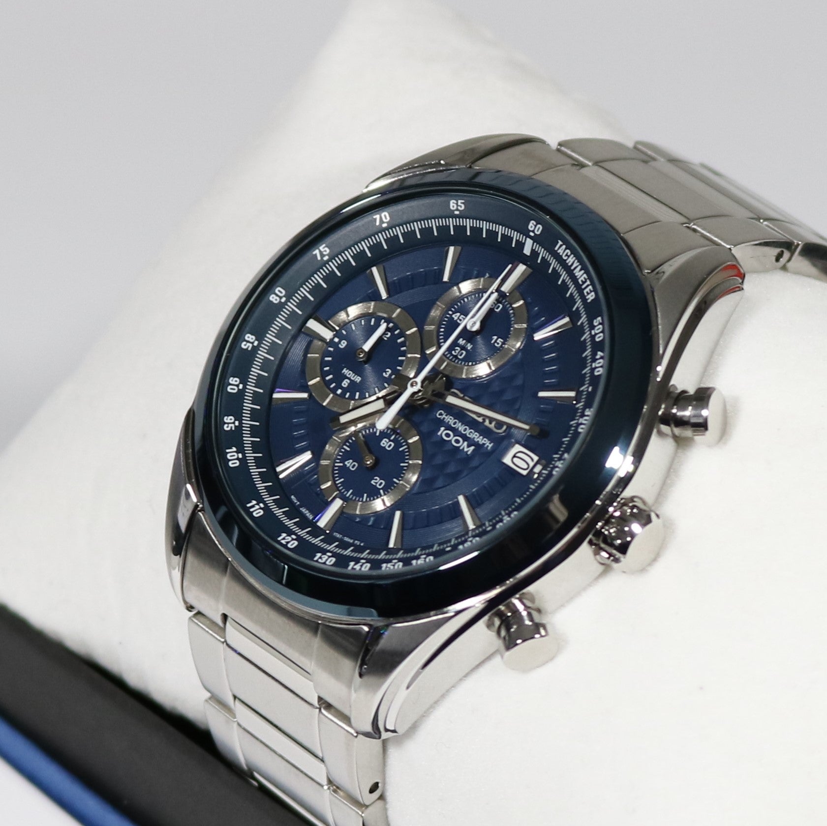 Seiko Blue Dial Men's Chronograph Quartz Watch SSB177P1