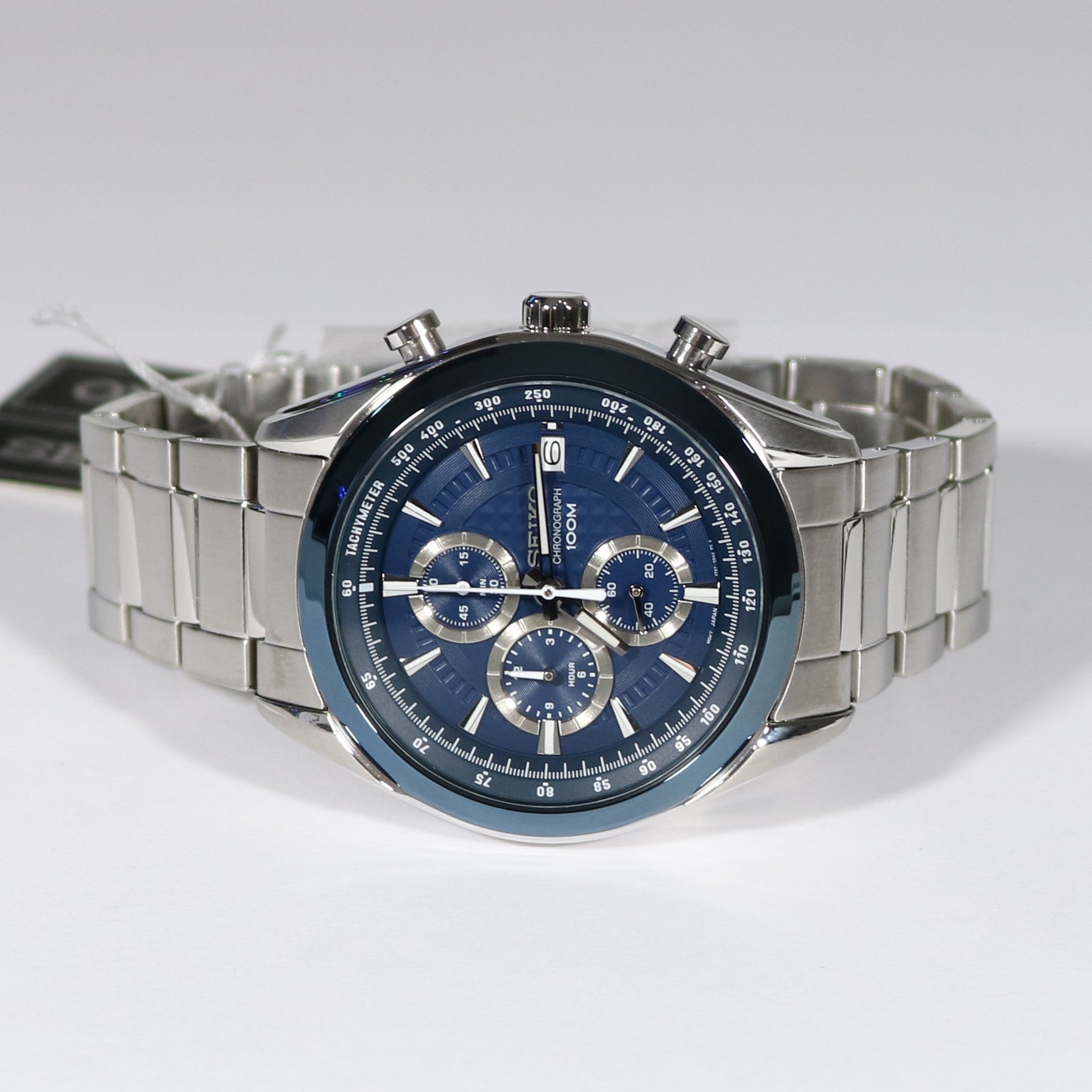 Seiko Blue Dial Men's Chronograph Quartz Watch SSB177P1