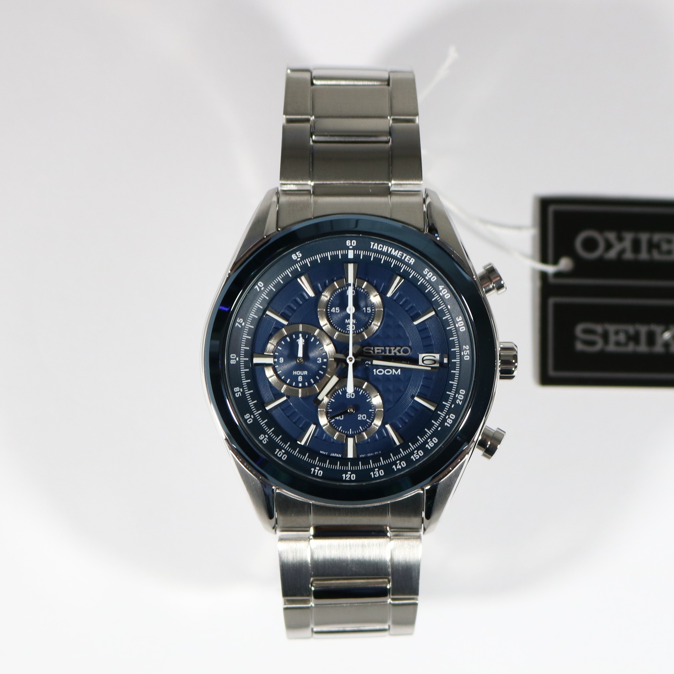 Seiko Blue Dial Men's Chronograph Quartz Watch SSB177P1