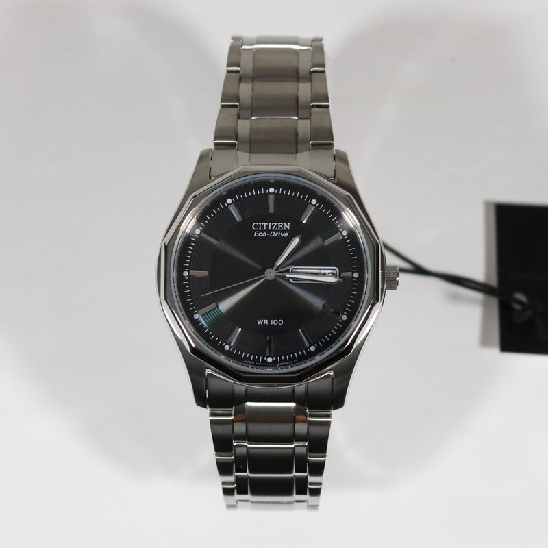 Citizen Men\'s Eco Stainless Black Drive BM8430-59EE Chronobuy Dial – Steel Watch