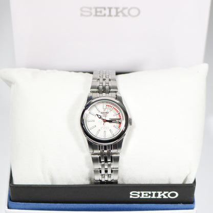 Seiko 5 Automatic White Dial Stainless Steel Women's Watch SYMA41K1