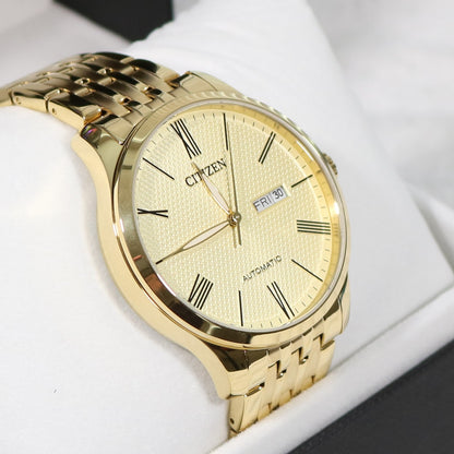 Citizen Automatic Gold Tone Stainless Steel Men's Watch NH8352-53P - Chronobuy