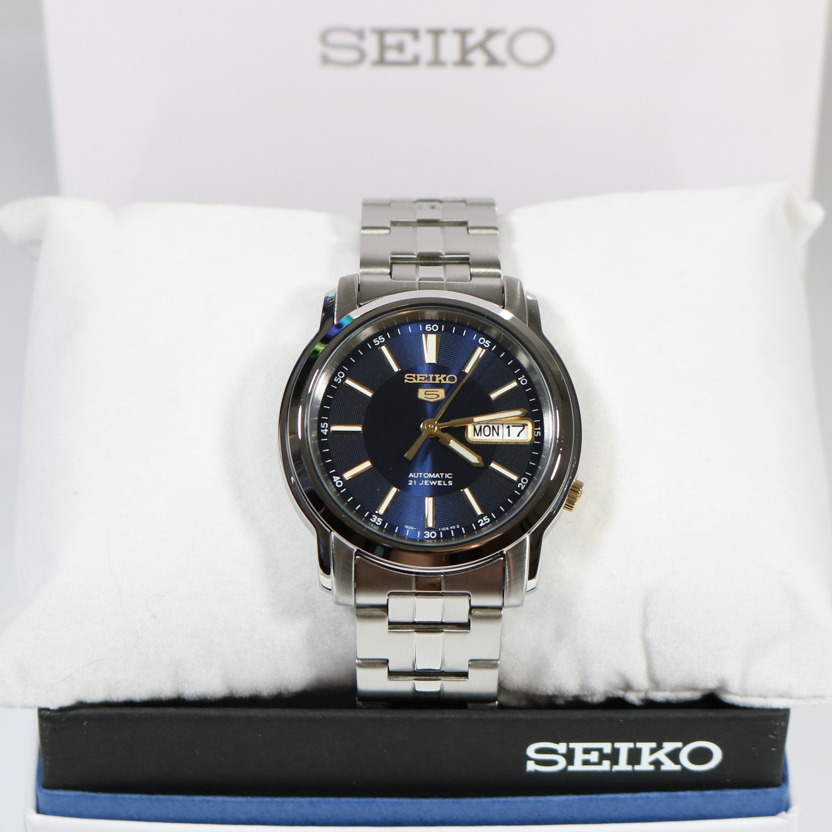 Seiko 5 Automatic Blue Dial Men's Stainless Steel Watch SNKL79K1