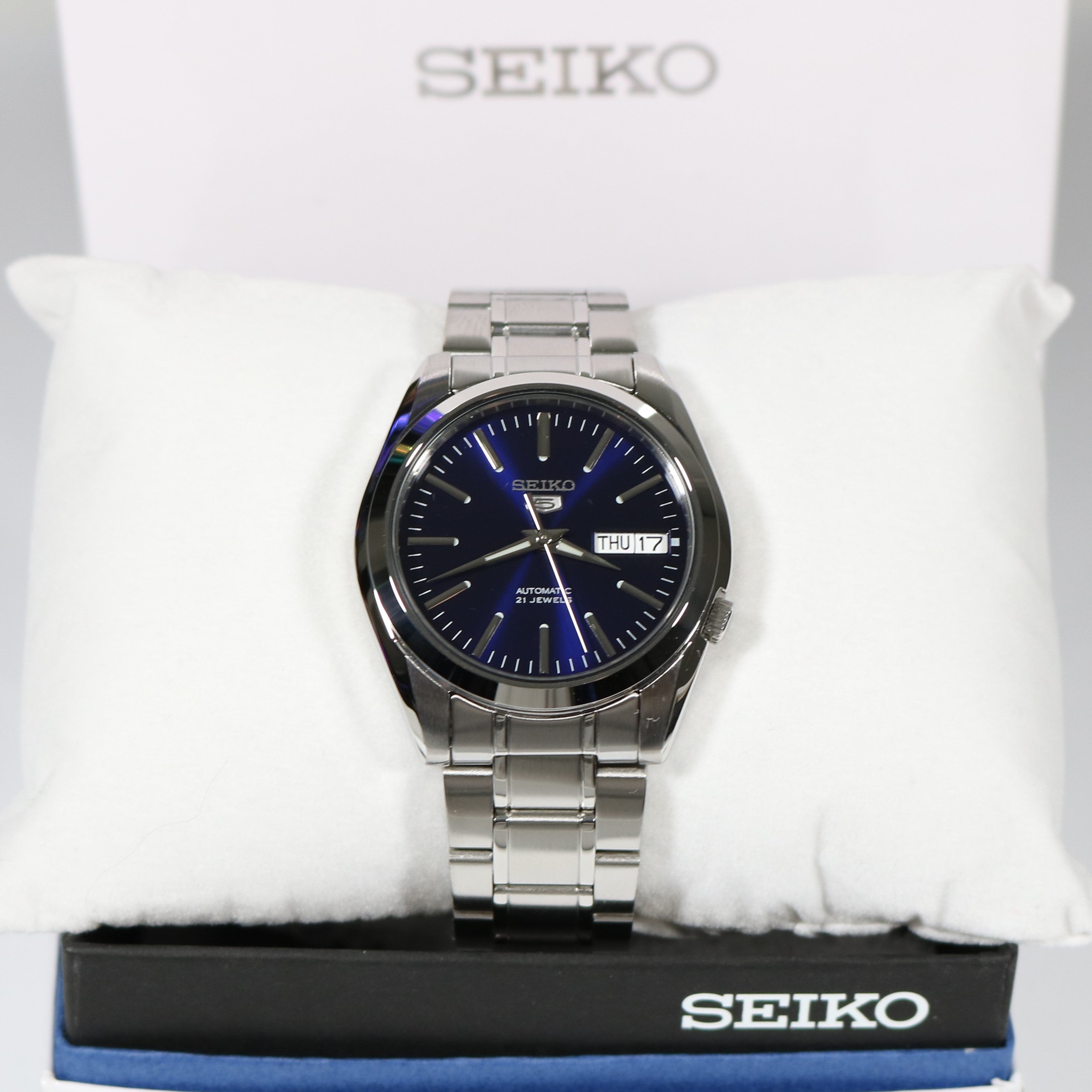 Seiko 5 Men's Automatic 21 Jewels Blue Dial Watch SNKL43K1