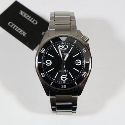 Citizen Eco Drive Black Dial Stainless Steel Men's Sports Watch AW1710-80E