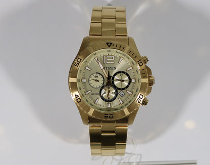 CITIZEN Men's Gold Stainless Steel Quartz Watch AN8122-51P - Chronobuy