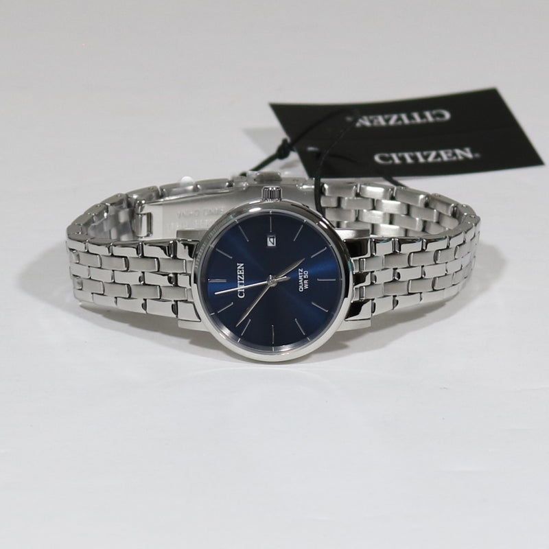 Steel Quartz Watch Blue – Women\'s Chronobuy Stainless Citizen Dress EU6090-54 Dial