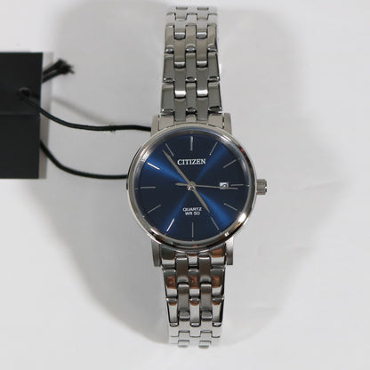 Citizen Quartz Women's Dress Blue Dial Stainless Steel Watch EU6090-54L