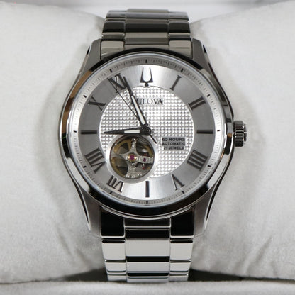 Bulova Wilton Men's Silver Dial Automatic Stainless Steel Dress Watch 96A207