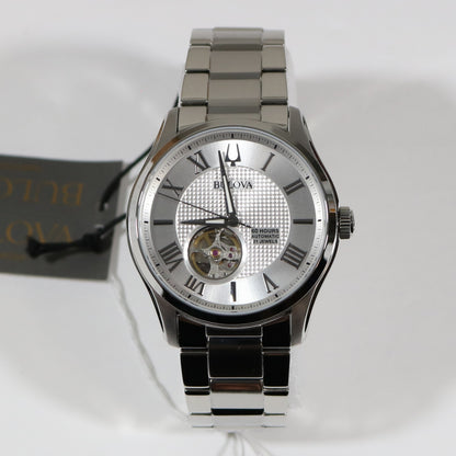 Bulova Wilton Men's Silver Dial Automatic Stainless Steel Dress Watch 96A207