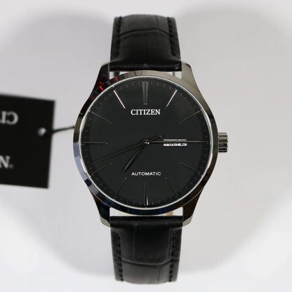 Citizen Mechanical Automatic Black Leather Elegant Men's Watch NH8350-08E - Chronobuy