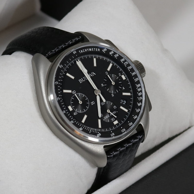 Men\'s Chronograph Lunar Black Watch Special Pilot Dial Edition – Bulova Chronobuy