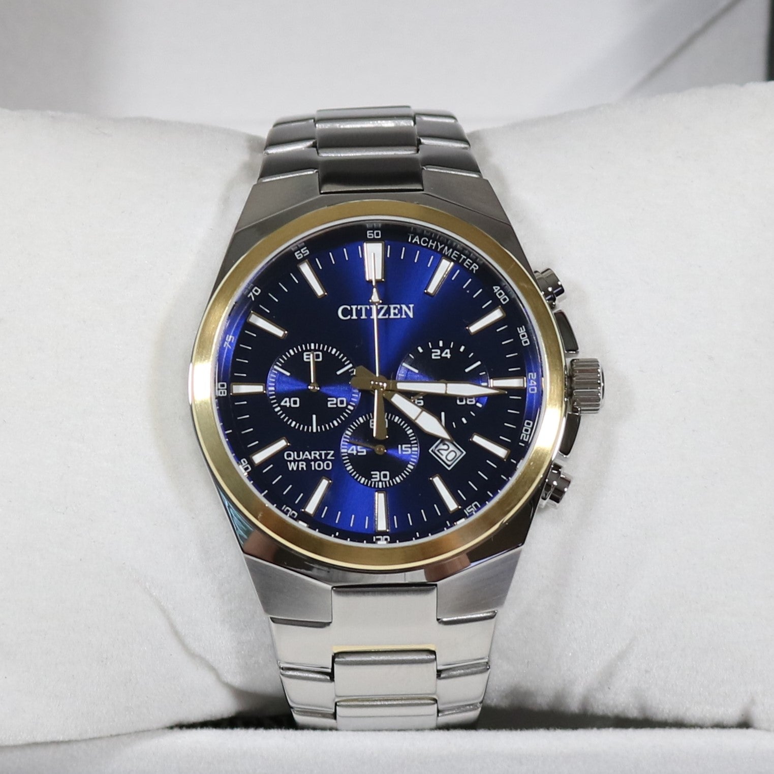 Citizen Men's Quartz Two Tone Stainless Steel Blue Dial Watch AN8176-52L