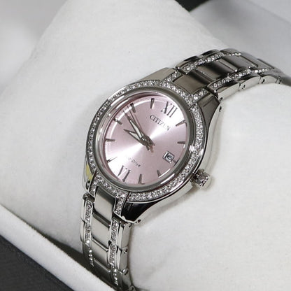 Citizen Eco-Drive Stainless Steel Pink Dial Women's Watch FE1230-51X 3