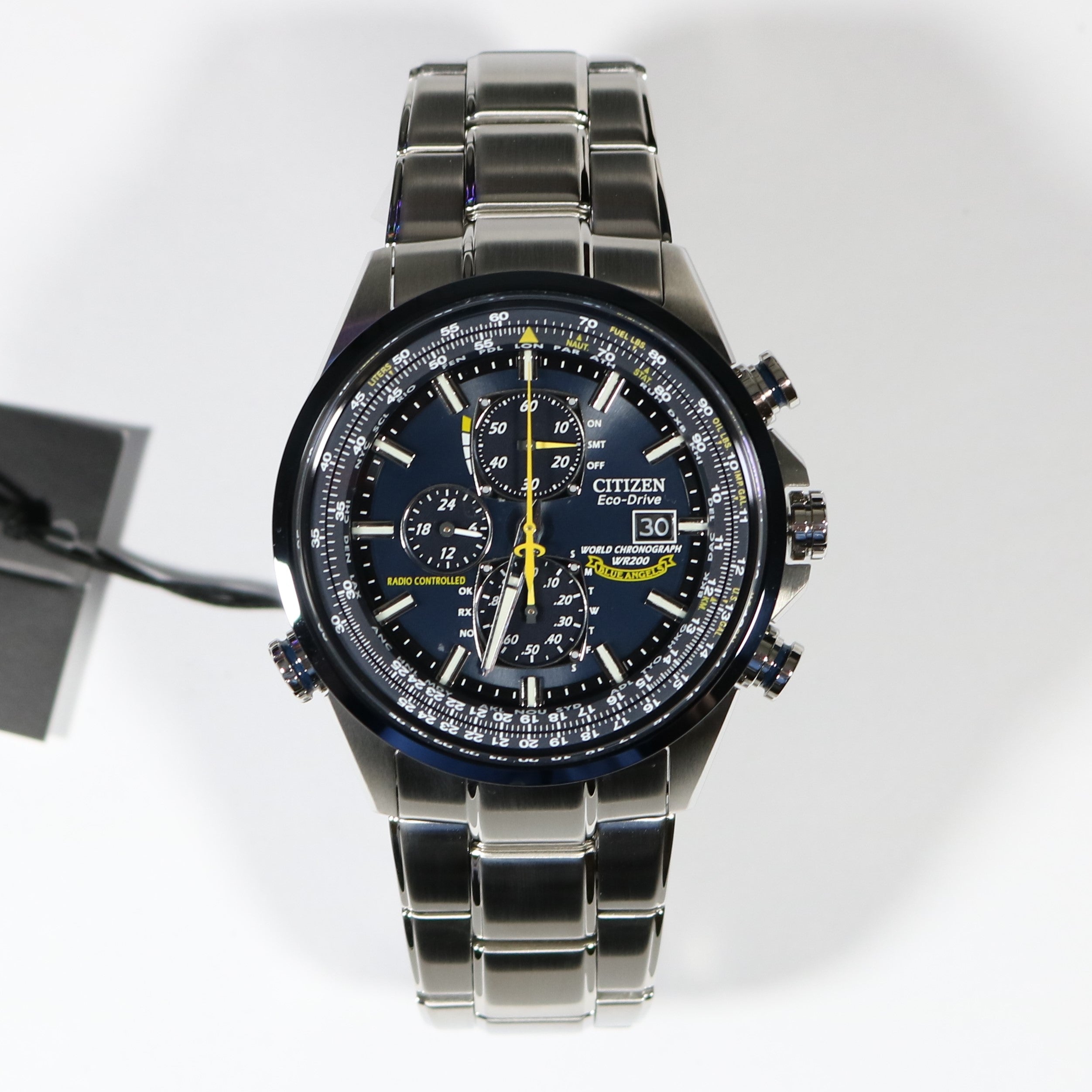 Citizen Eco- Drive  Blue Angels Chronograph Stainless Steel Watch AT8020-54L