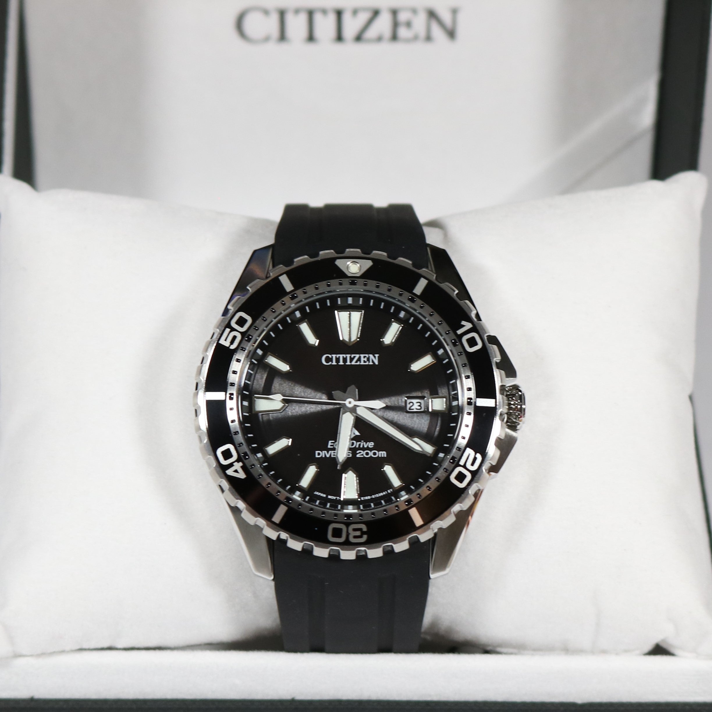 Citizen Eco Drive Promaster Black Dial 200M Divers Watch BN0190-15E