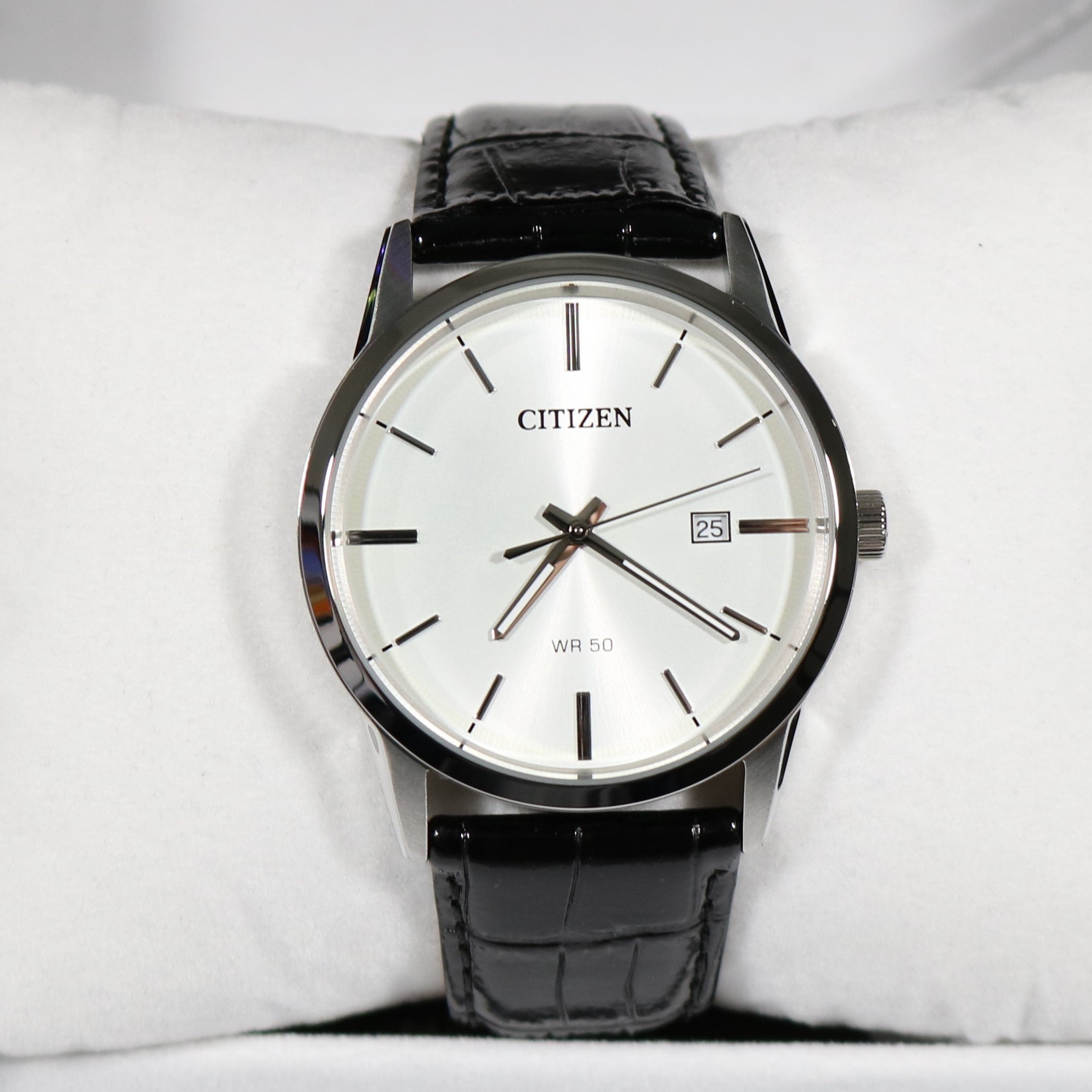 Citizen Quartz Classic Style White Dial Stainless Steel Men's Watch BI5000-01A