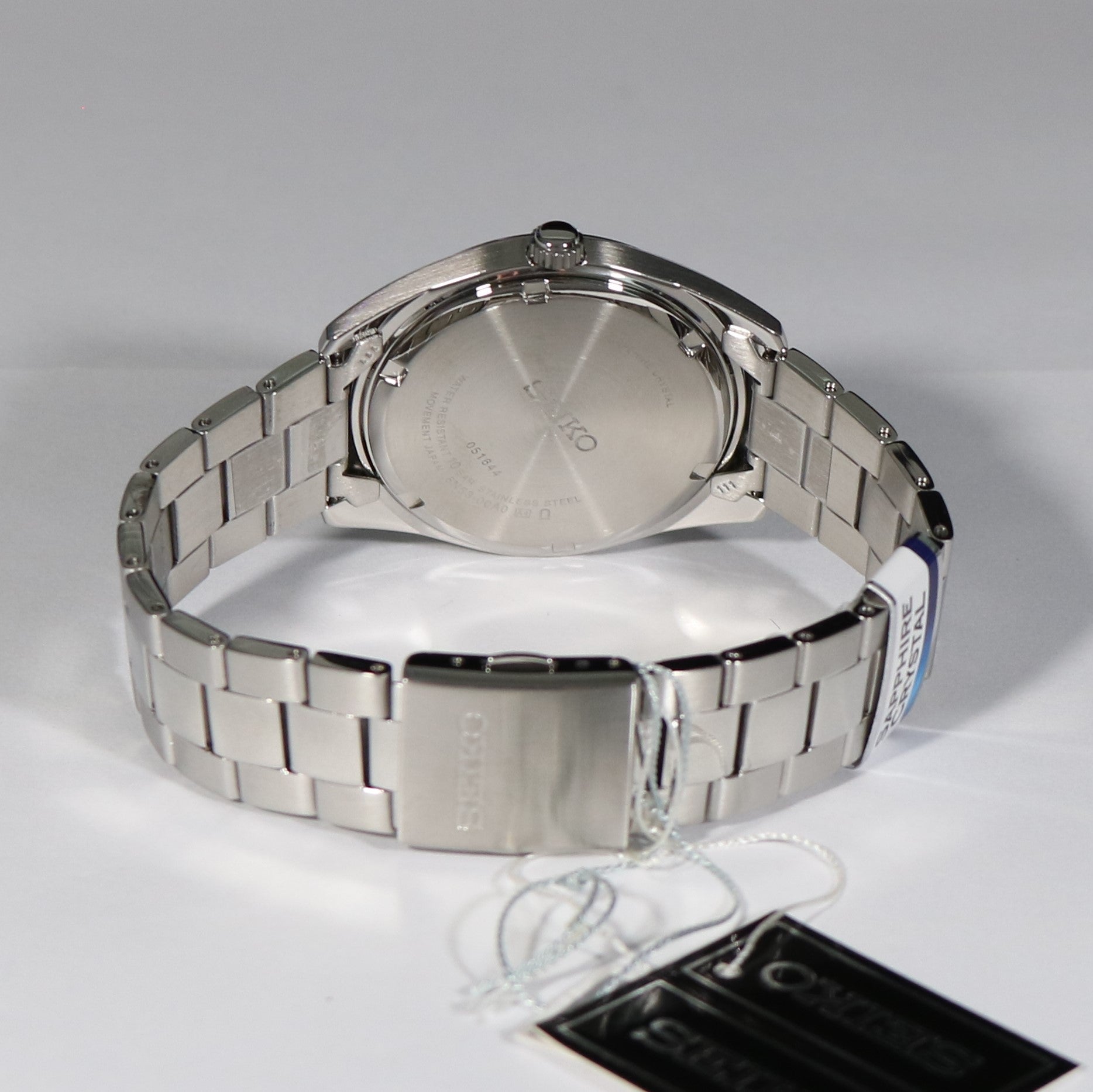 Seiko Quartz Stainless Watch Men\'s Steel Grey Dial – SUR343P1 Chronobuy
