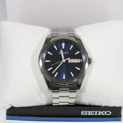 Seiko Quartz Blue Dial Stainless Steel Men's Watch SUR341P1