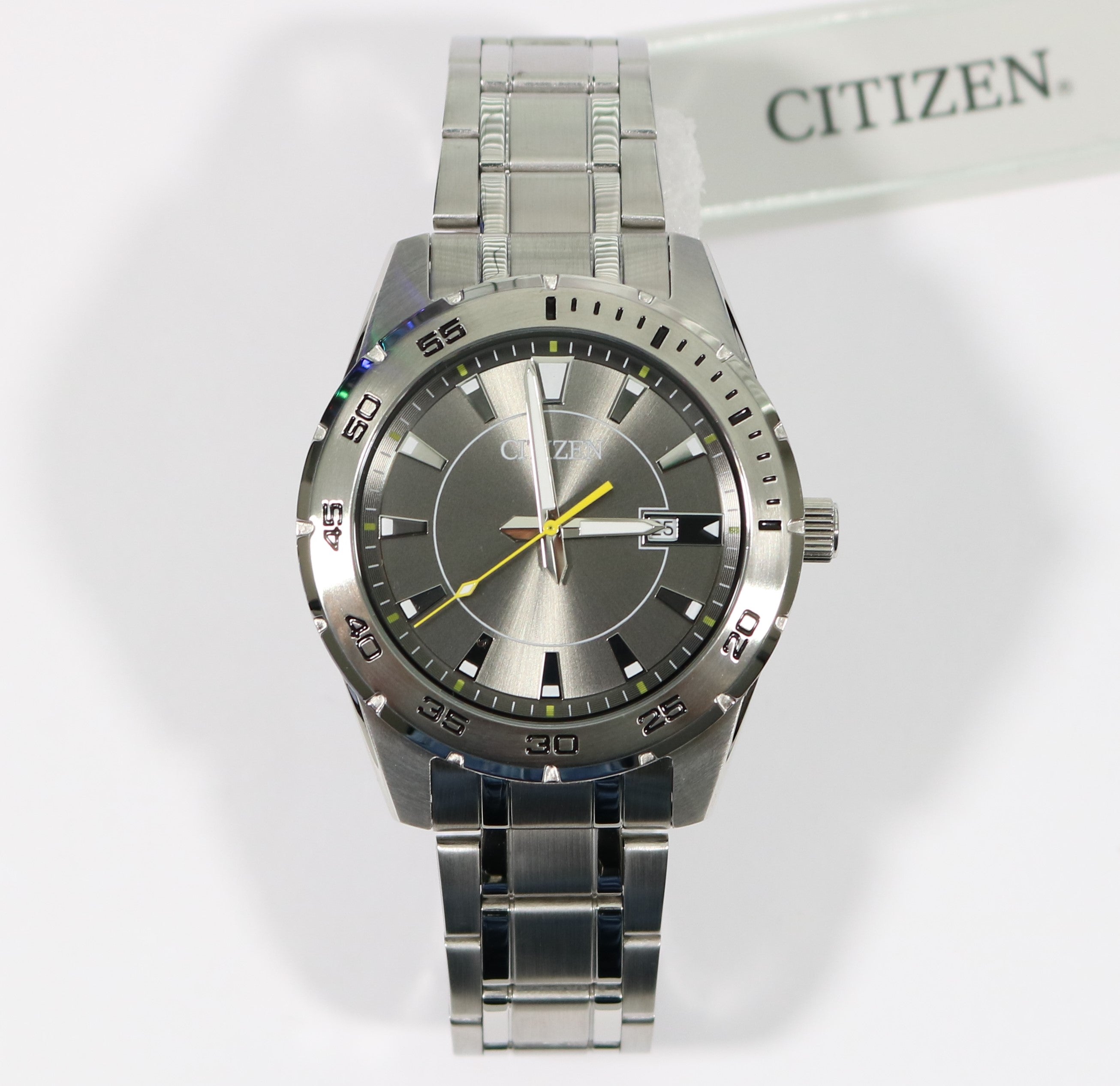 Citizen Quartz Stainless Steel Silver Dial Men's Watch BI1040-50H - Chronobuy