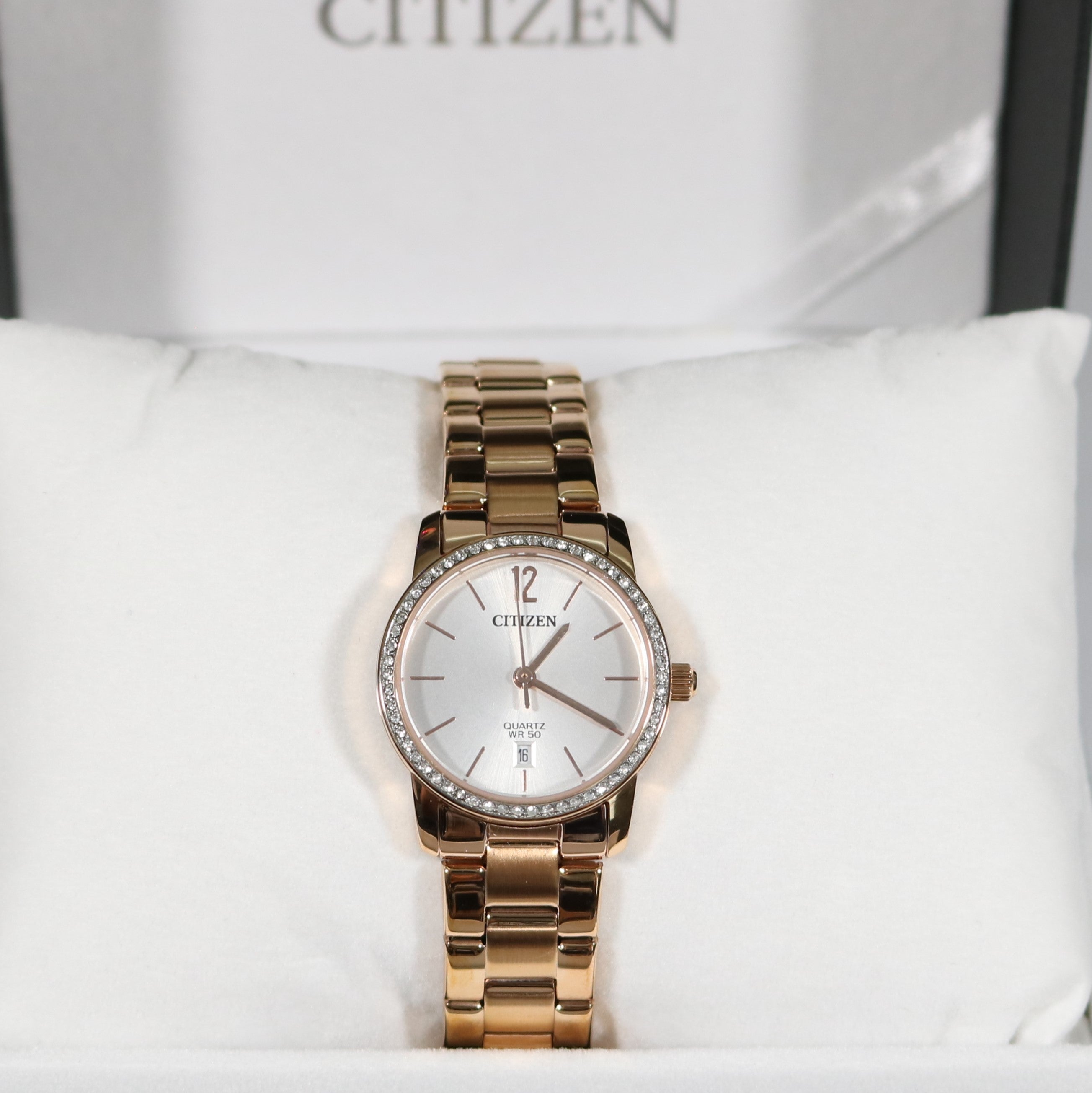 Citizen Women's Rose Gold Tone Stainless Steel Watch EU6039-86A