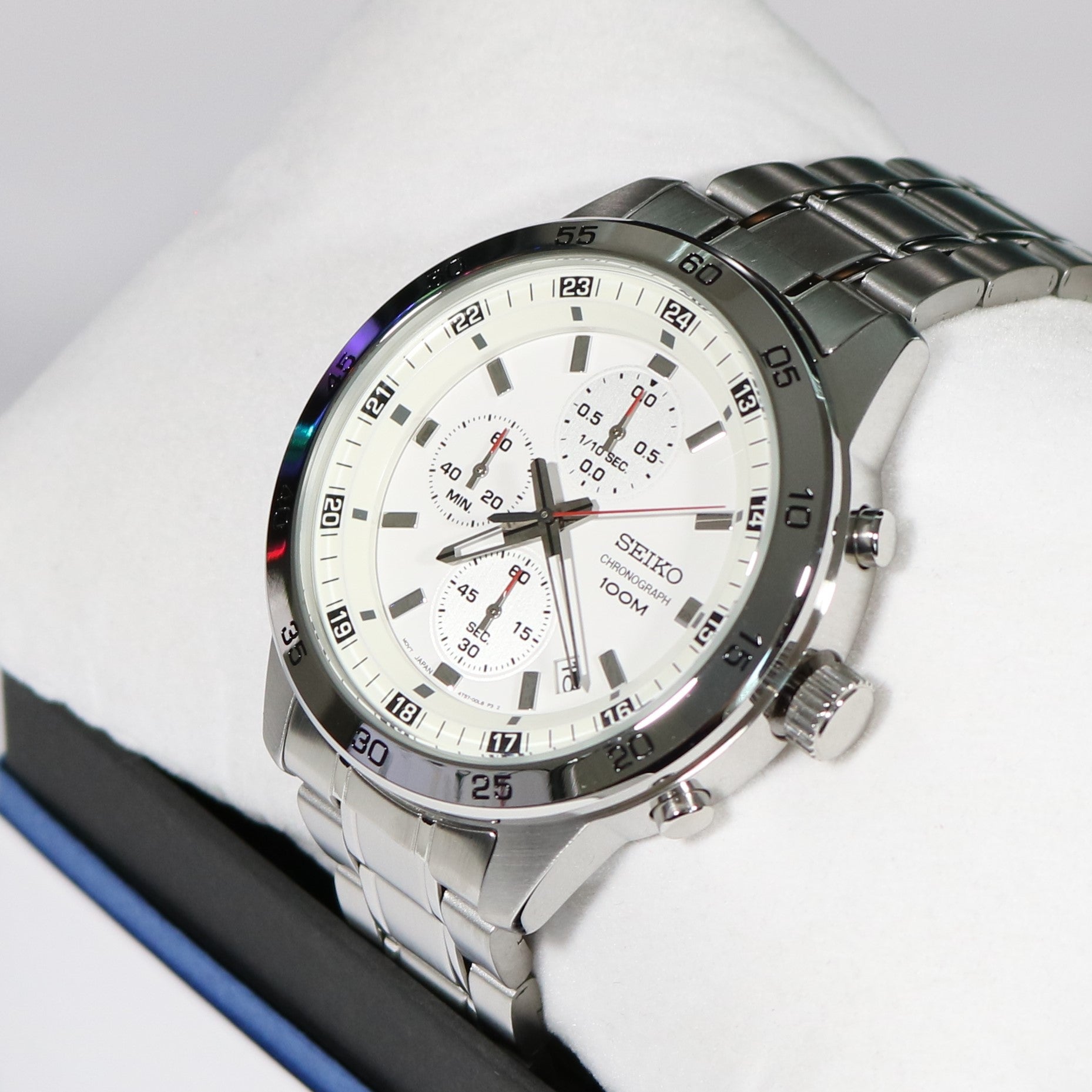 Seiko Chronograph White Dial Men's Watch SKS637P1 – Chronobuy