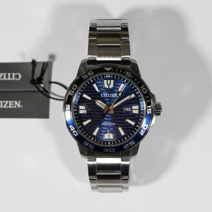 Citizen Eco-Drive Sports Stainless Steel Blue Dial Men's Watch AW1525-81L