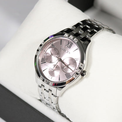 Citizen Quartz Women's Multifunction Pink Dial Stainless Steel Watch ED8170-56X