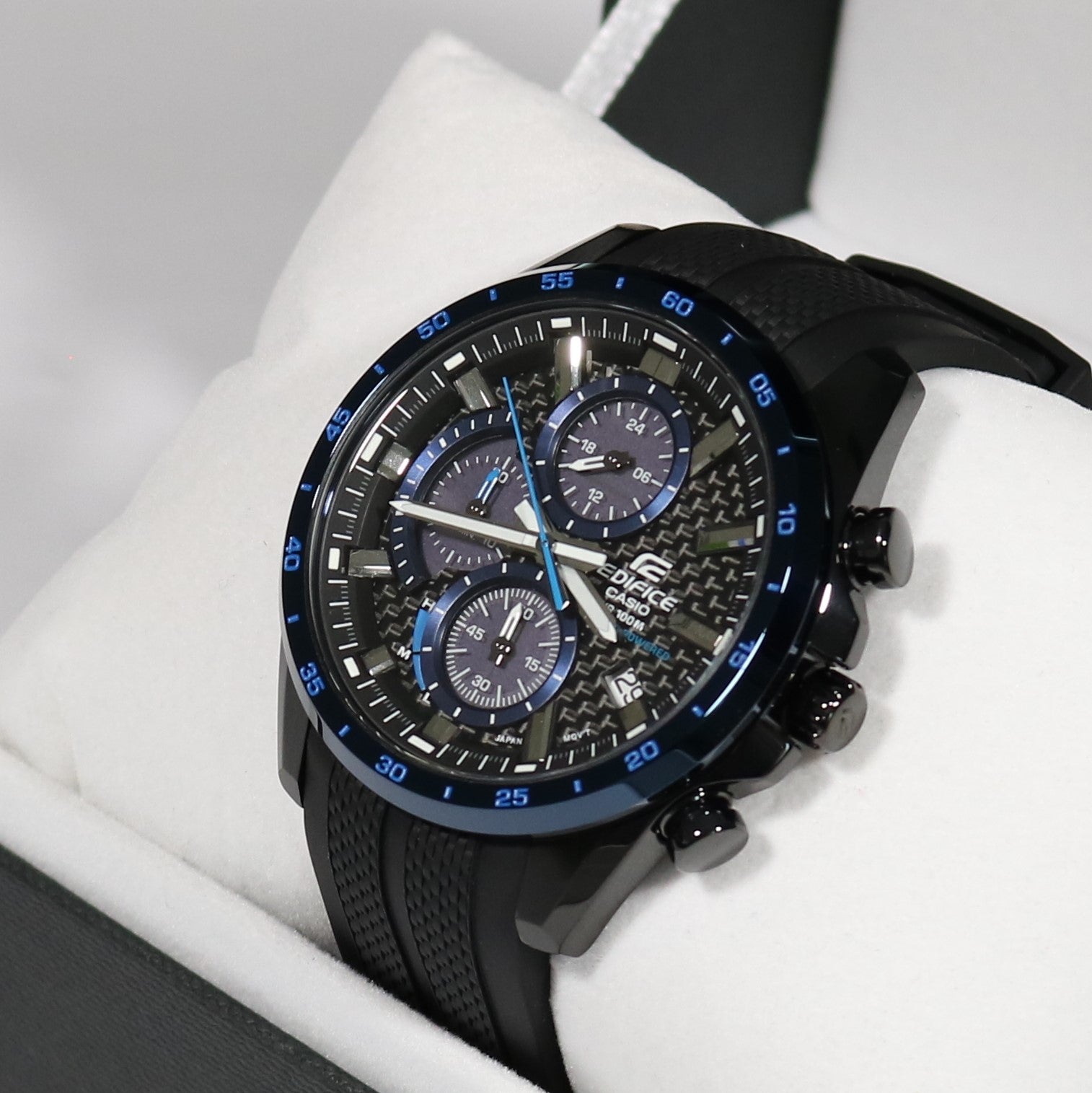 Casio Edifice Solar Black Dial Chronograph Men's Watch EQS-900PB-1BVUEF