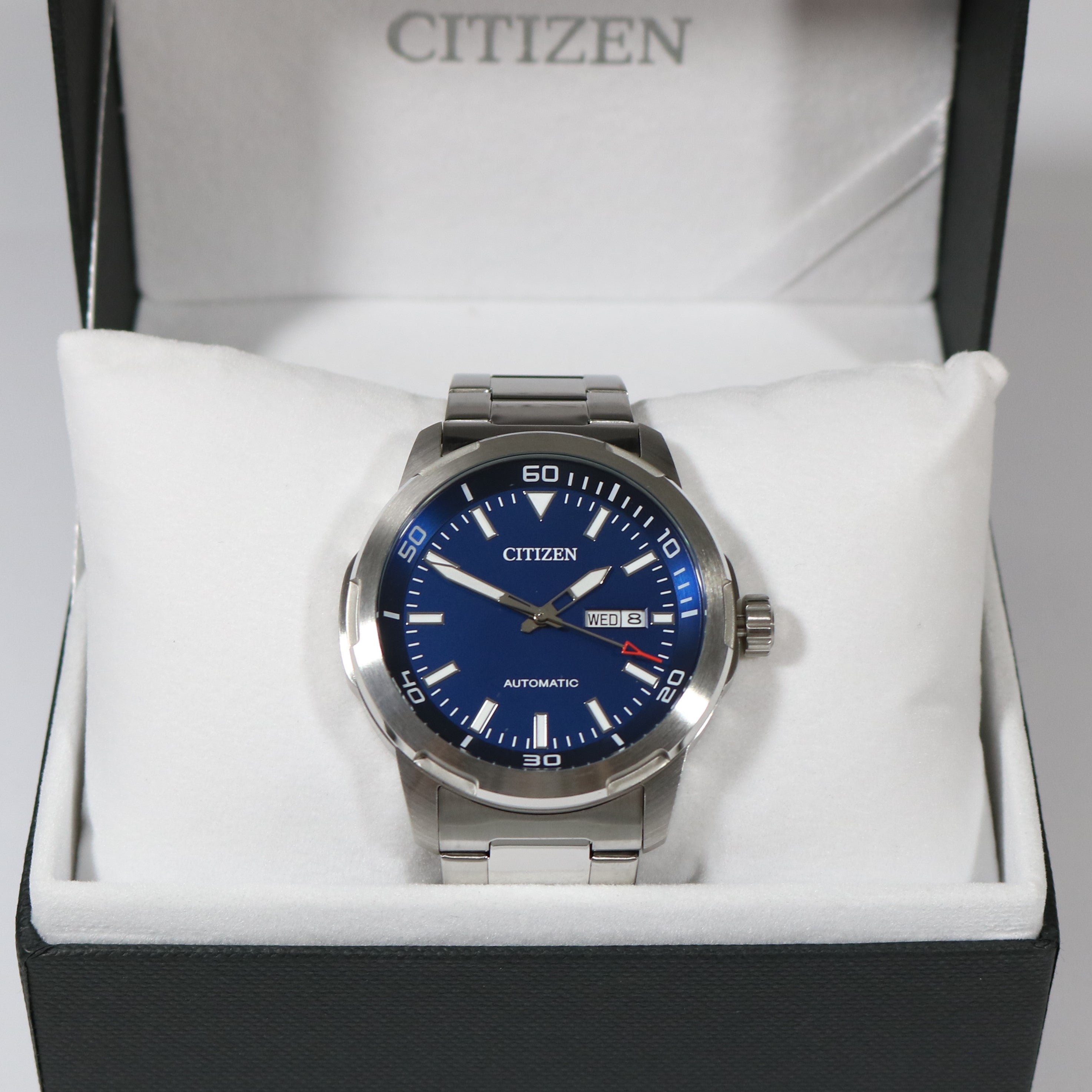 Citizen Men's Blue Dial Automatic Stainless Steel Watch NH8370-86L - Chronobuy