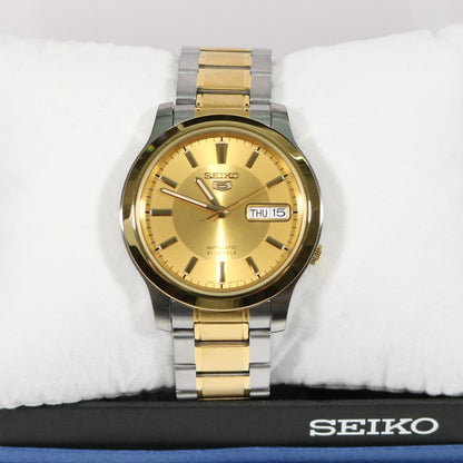 Seiko 5 Automatic Two Tone Day Date Men's Watch SNK792K1