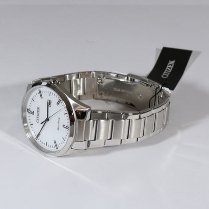 Citizen Eco Drive White Dial Elegant Stainless Steel Men's Watch BM7350-86A - Chronobuy