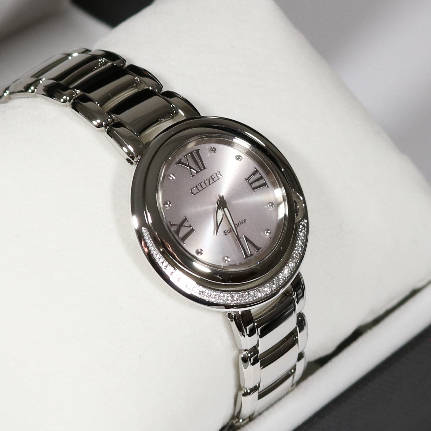 Citizen Eco-Drive Diamond Bezel Stainless Steel Women's Watch EX1120-53X