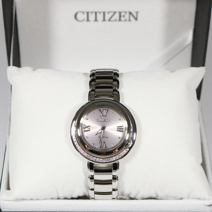 Citizen Eco-Drive Diamond Bezel Stainless Steel Women's Watch EX1120-53X