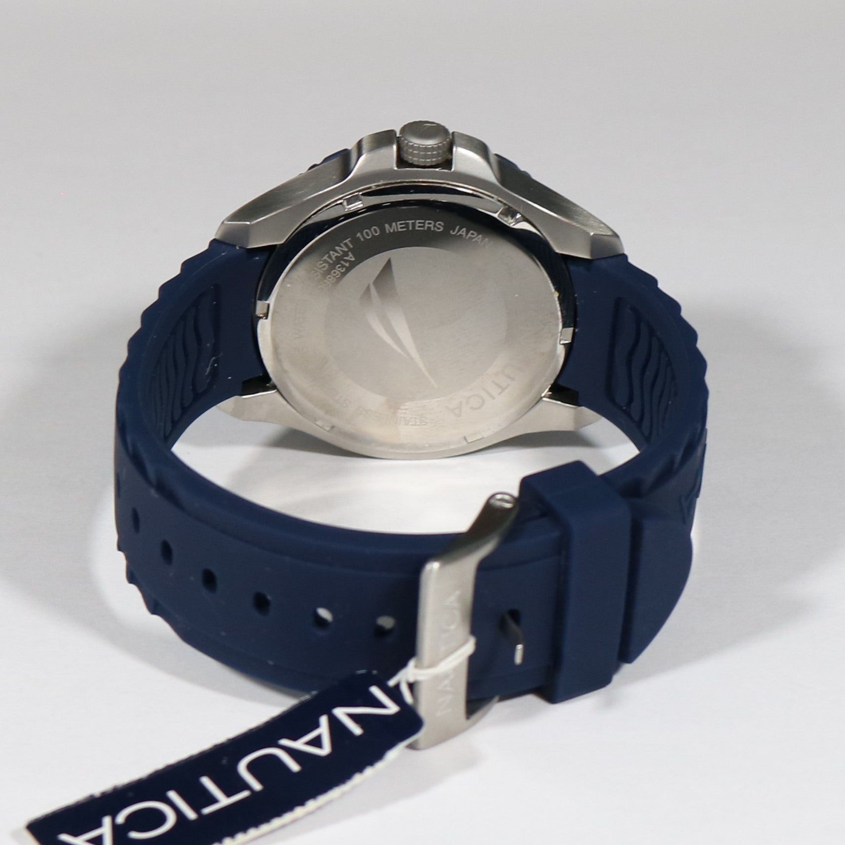 Nautica Quartz Blue Dial Multi-Function Rubber Strap Men's Watch A13686G