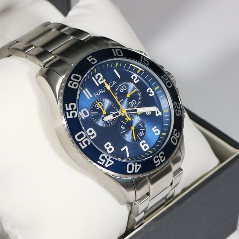 Nautica Quartz Blue Dial Chronograph Men s Watch NAI17508G Chronobuy