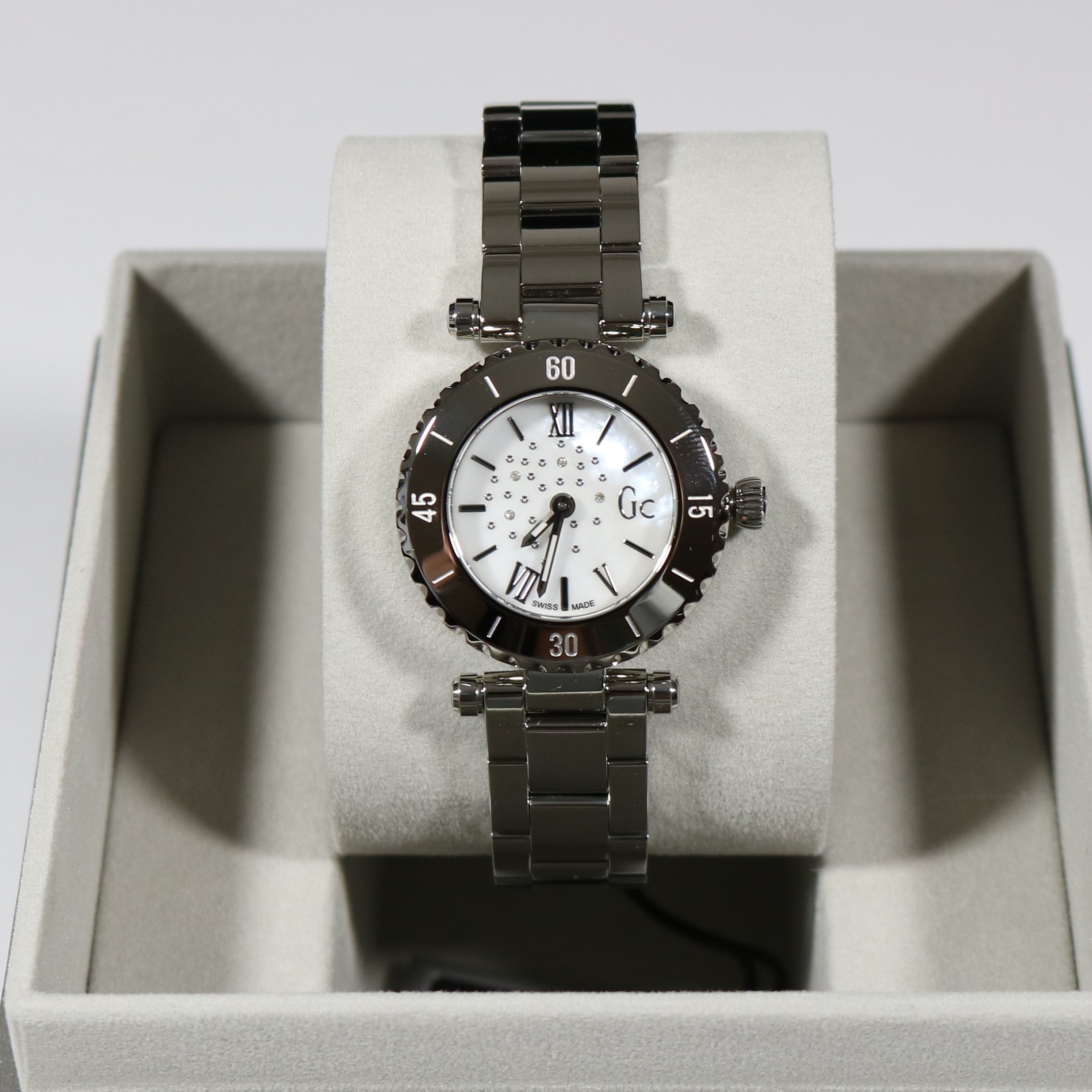 Guess Collection Women's White Mother Of Pearl Watch X70110L1S