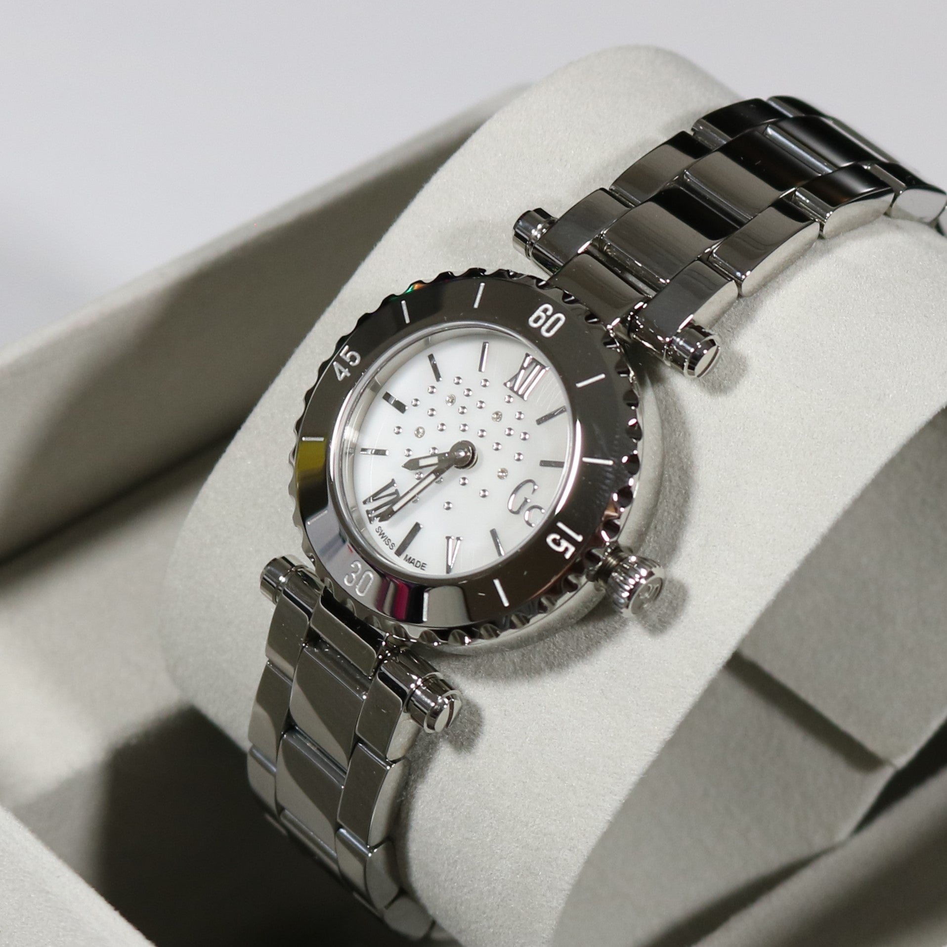 Guess Collection Women's White Mother Of Pearl Watch X70110L1S