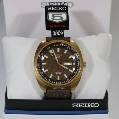 Seiko 5 Sports Limited Edition Gold Tone Brown Dial Men's Watch SRPB74K1 - Chronobuy