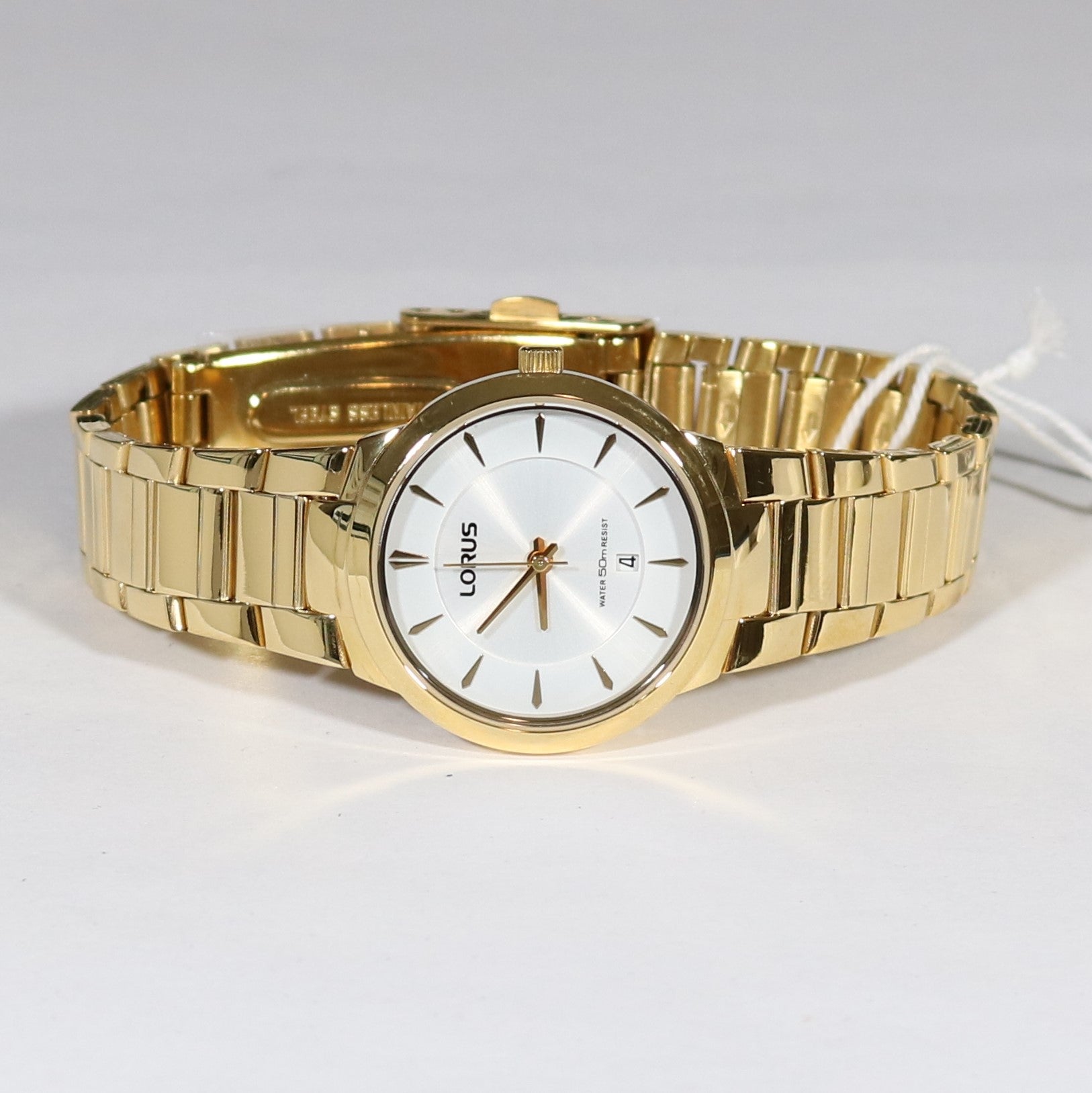 Lorus Quartz Gold Tone Stainless Women\'s Dress – Chronobuy Watch Steel RH760AX9