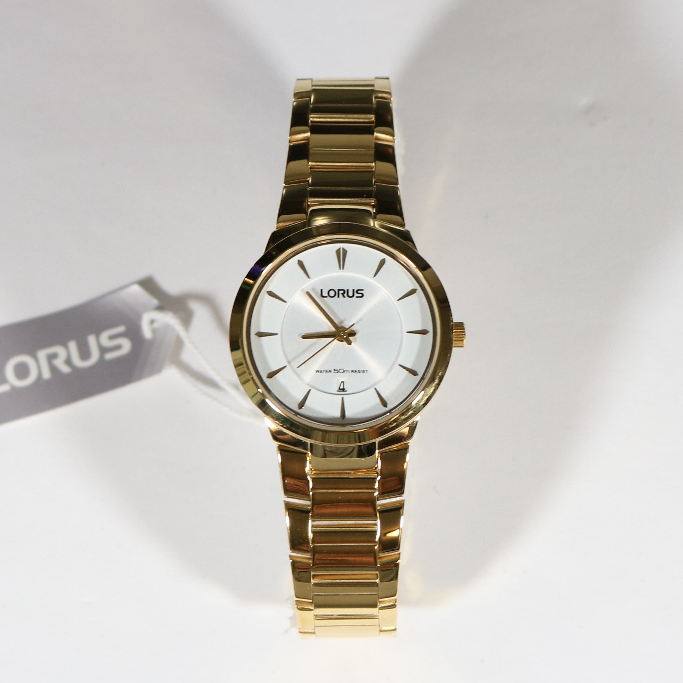 Lorus Quartz Gold Tone Stainless Steel Dress Women's Watch RH760AX9